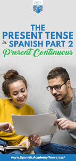 The Present Tense In Spanish Present Continuous Tense Spanish Online Spanish