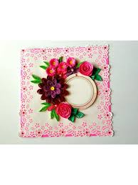 Festive season calls for greeting loved ones and showing them that you care. Buy Paper Lace Border Pink Variety Flowers Greeting Card Quillingtreasures Com