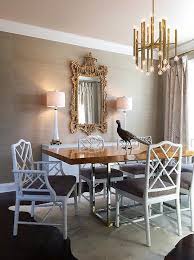 White And Taupe Dining Room With White Bamboo Dining Chairs Contemporary Dining Room Bamboo Dining Chairs Taupe Dining Room Dining Room Chairs Modern
