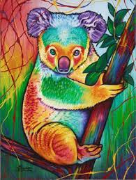 Animals The Artwork Of Steven Schuman Bear Paintings Koala Drawing Rainbow Art