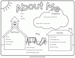 Download and print one of our about me coloring pages to keep little hands occupied at home; All About Me Coloring Page Coloring Home