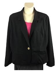 Black Blazer With Gold Buttons Womens Cato Woman Black Jacket Blazer Plus Size 26 28 Gold Buttons Machine Wash Cato Blazer Womens Black Jacket Black Jacket Blazer Blazer