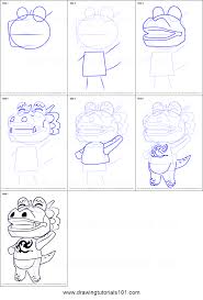 How To Draw Drago From Animal Crossing Printable Drawing Sheet By Drawingtutorials101 Com Animal Crossing Drawing Sheet Drawings