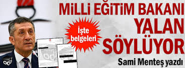 Aşağıdaki liste türkiye cumhuriyeti millî eğitim bakanları listesidir. Milli Egitim Bakani Yalan Soyluyor