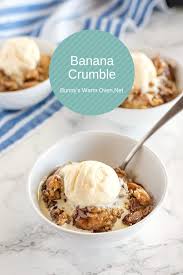 I find the natural sweetness of the banana more than enough and it keeps the dessert. Banana Crumble Banana Crumble Banana Dessert Recipes Crumble Recipe