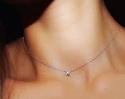 Half Carat Solitaire Diamond Necklace Diamond Necklace Diamond Solitaire Necklace Tiny Heart Necklace