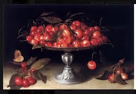 Fede Galizia 1878 1630 Alzata D Argento Con Ciliegie E Una Farfalla Olio Su Tavola 28x42cm Italian Painters Art Challenge Still Life