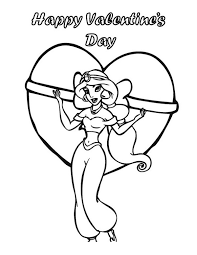 Among us for valentine's day coloring page. Happy Valentines Day Princess Jasmine Free Print And Color Online