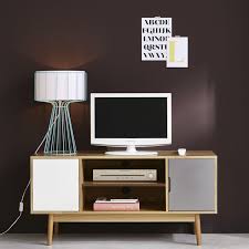 Meuble Tv Vintage 2 Portes Blanc Et Gris Tv Vintage Meuble Mobilier De Salon