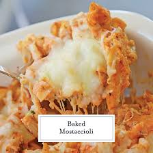 Baked Mostaccioli One Dish Cheesy Baked Pasta Recipe