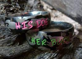 Camo Ring Set His Her Camouflage Stainless Steel Rings Etsy Camo Rings Camo Wedding Rings Camo Wedding