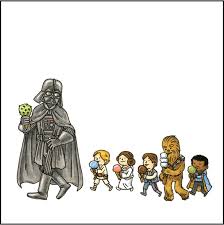 Darth Vader Luke Skywalker Leia Organa Han Solo Chewbacca And Lando Calrissian Darth Vader And Friends Star Wars Drawings Star Wars Geek Star Wars Memes