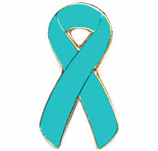 Cdc's inside knowledge campaign raises awareness of the five main types of gynecologic cancer: Ovarian Cancer Awareness Ribbon Pin Teal