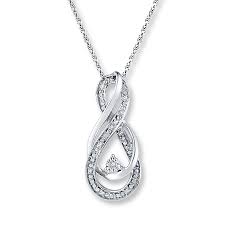 Black And White Diamond Intertwining Infinity Necklace Earrings And Bracelet Infinity Symbol Necklace Diamond Accents Sterling Silver Kay Infinity Symbol Necklace Infinity Jewelry Sterling Silver Necklaces