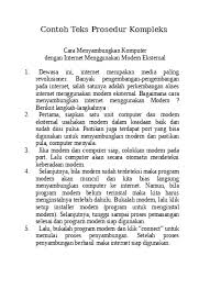 Check spelling or type a new query. Contoh Teks Prosedur Kompleks