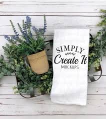 Tea Towel Mockup Kitchen Towel Mockup Tea Towel Flour Sack Etsy In 2020 Printed Tea Towel Tea Towels Kitchen Towels