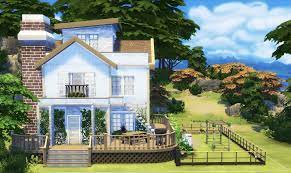Lana Cc Finds Shysimblr Beech Byway Shell Location Island Sims House Sims 4 Loft Sims Building