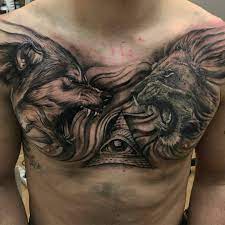 258 Me Gusta 7 Comentarios Postutattoo Postutattoo En Instagram Artist Jcink Tattoo Tatuajes Postuta Chest Piece Tattoos Wolf Tattoos Chest Tattoo