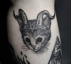 Pin By Tamara Kempton On Tattoo Kitten Tattoo Satanic Tattoos Tattoos