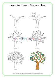 Learn To Draw A Summer Tree Family Tree Drawing Summer Trees Learn To Draw