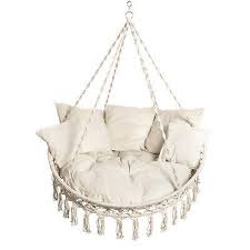 Bliss Hammocks Extra Large 2 Person Macrame Hanging Rope Lounge Chair Cotton Bed Macrame Hanging Chair Hammock Chair Macrame Hammock Chair