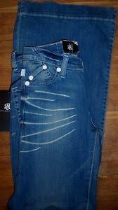 details about jeans low flare stretch amoeba ace rock republic misses size 0 new