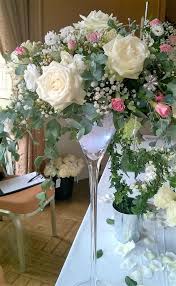 White Rose Wedding Martini Vase Table Centre Table Mariage Rose Centre De Table Mariage Idee Deco Mariage