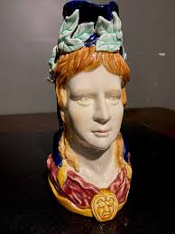 FRENCH MAJOLICA PITCHER ANTIQUE