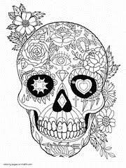 The picture above is included as a sample. 33 Skull Coloring Pages For Adults Free