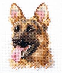 New Sealed Counted Cross Stitch Embroidery Kit Cute Shepherd Etsy In 2020 Animal Cross Stitch Patterns Cross Stitch Animals Geek Cross Stitch