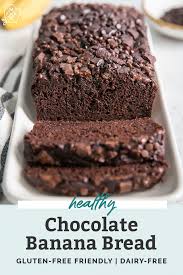 Healthy Double Chocolate Banana Bread Fit Mitten Kitchen Recipe Healthy Chocolate Banana Chocolate Banana Chocolate Banana Bread