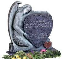 Orion Blue Granite Heart Tombstone from Norway - StoneContact.com