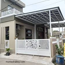 Canopy rumah minimalis type 36. 6 Model Kanopi Baja Ringan Untuk Garasi Rumah Yang Hemat Biaya Homeshabby Com Design Home Plans Home Decorating And Interior Design