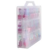Nagellack Box 48 Flaschen , Doppelseitige Transparente Aufbewahrungsbox ,  Verstellbarer Raumteiler , Nagellack Organizer , Nagelkunst Werkzeug Mit ...