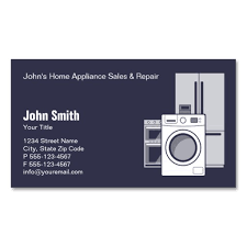 Print your custom business card online and make it as unique as your business. Custom Home Appliances Business Card Templates