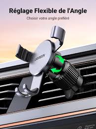 Support téléphone voiture gravité grille aération