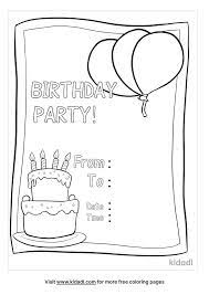 Coloring books were introduced as a method of relieving stress or occupying one's time while in a waiting room or as a traveling activity to help pass the time. Invitation Coloring Pages Free Birthdays Coloring Pages Kidadl