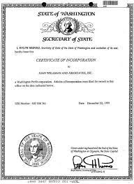 149 > jul 26 1962. Ex 3 13 8 A2224055zex 3 13 Htm Ex 3 13 Exhibit 3 13 State Of Washington Secretary Of State I Ralph Munro Secretary Of State Of The State Of Washington And Custodian Of Its Seal Hereby Issue This Certificate Of Incorporation To