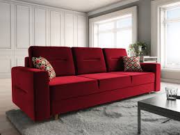 Chesterfield forrest 3 sitz leder sofa mit schlaffunktion federkern. Sofa 3 Sitzer Belmira Mit Schlaffunktion Rot Kaufen Bei Sylwia Lesniewska Fun Mobel