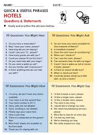Hotels All Things Topics English Phrases English Vocabulary Words English Words