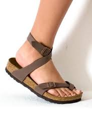 Birkenstock Sandals With Backstrap Yara Mocha Birko Flor Birkenstocks Leather Sandals Women Leather Birkenstocks Birkenstock