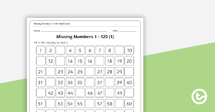 Our worksheets will help you to teach basic math. Numbers Boards With Missing Numbers 1 120 Teaching Resource Teach Starter