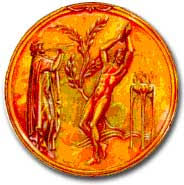 It was traditional for a discus thrower at the olympics to while in olympia we held an ancient discus inscribed with the words, kleon threw me to win the wreath. The Olympic Games Ushistory Org