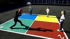 The ball must bounce in another player's square, and they must hit it to another player before it bounces a second time. Who Played Four Squares In Recess Nostalgia Playground Games Four Square School Playground