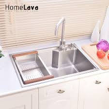 Simple kitchen sink design with price. Hand Made Brushed 304 Stainless Steel Kitchen Sink Faucet Kitchen Accessories Single Bowl 65 45 23cm Stainless Steel Kitchen Sink Kitchen Sink Single Bowlkitchen Sink Bowl Aliexpress