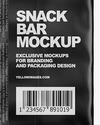 Download Matte Snack Bar Mockup In Sachet Mockups On Yellow Images Object Mockups PSD Mockup Templates
