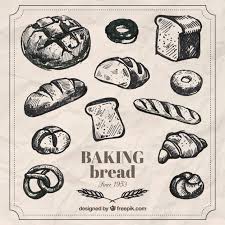 Hand drawn baking bread pack | Free Vector