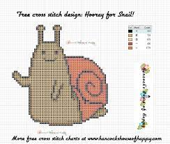 Get unlimited access to hundreds of free patterns. Hancock S House Of Happy Hooray For Snail Happy Snail Cross Stitch Pattern Free To Download