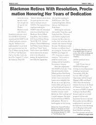 Blackmon Retires With Resolution, Procla mation Honoring Her Years of  Dedication