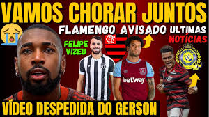 Assim, ele não ficará à disposição para o duelo da próxima terça (4) contra a ldu. Vamos Ch0rar Juntos Video Despedida Do Gerson Rodrigo Muiniz Pode Sair Noticias Do Flamengo E